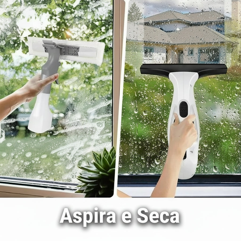 LimpaMax Pro - Aspirador e Limpador de Vidros Sem Fio