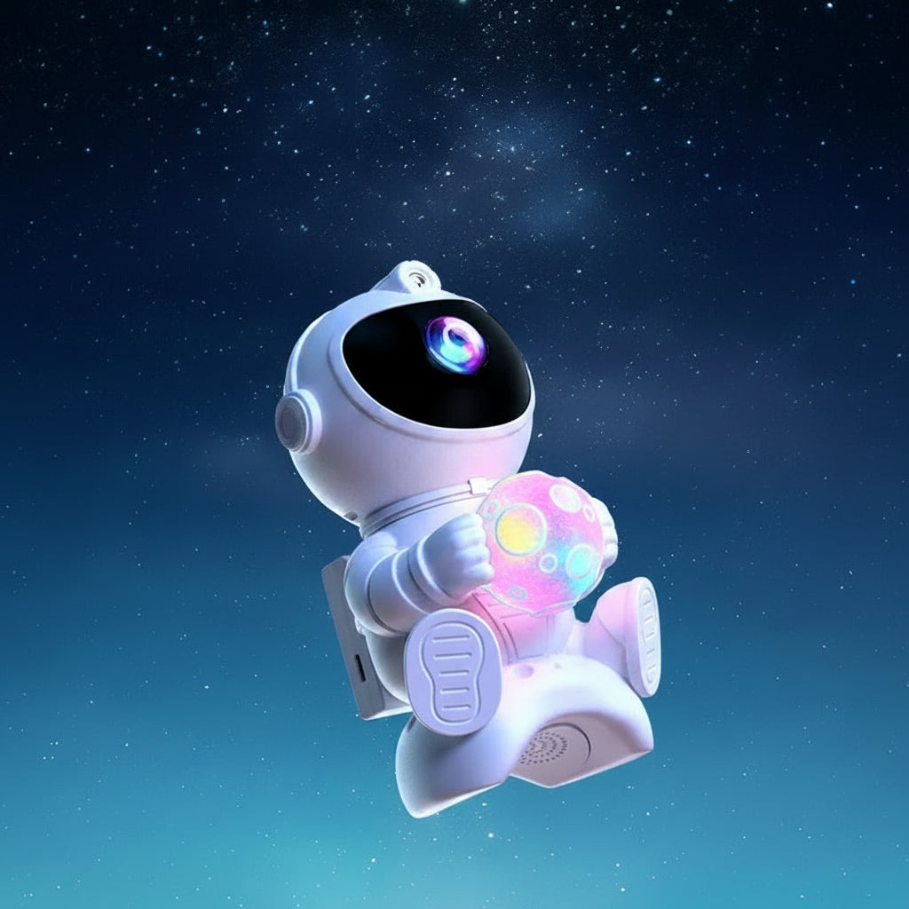 Projetor Galáxia Astronauta – Transforme seu Quarto em um Universo!