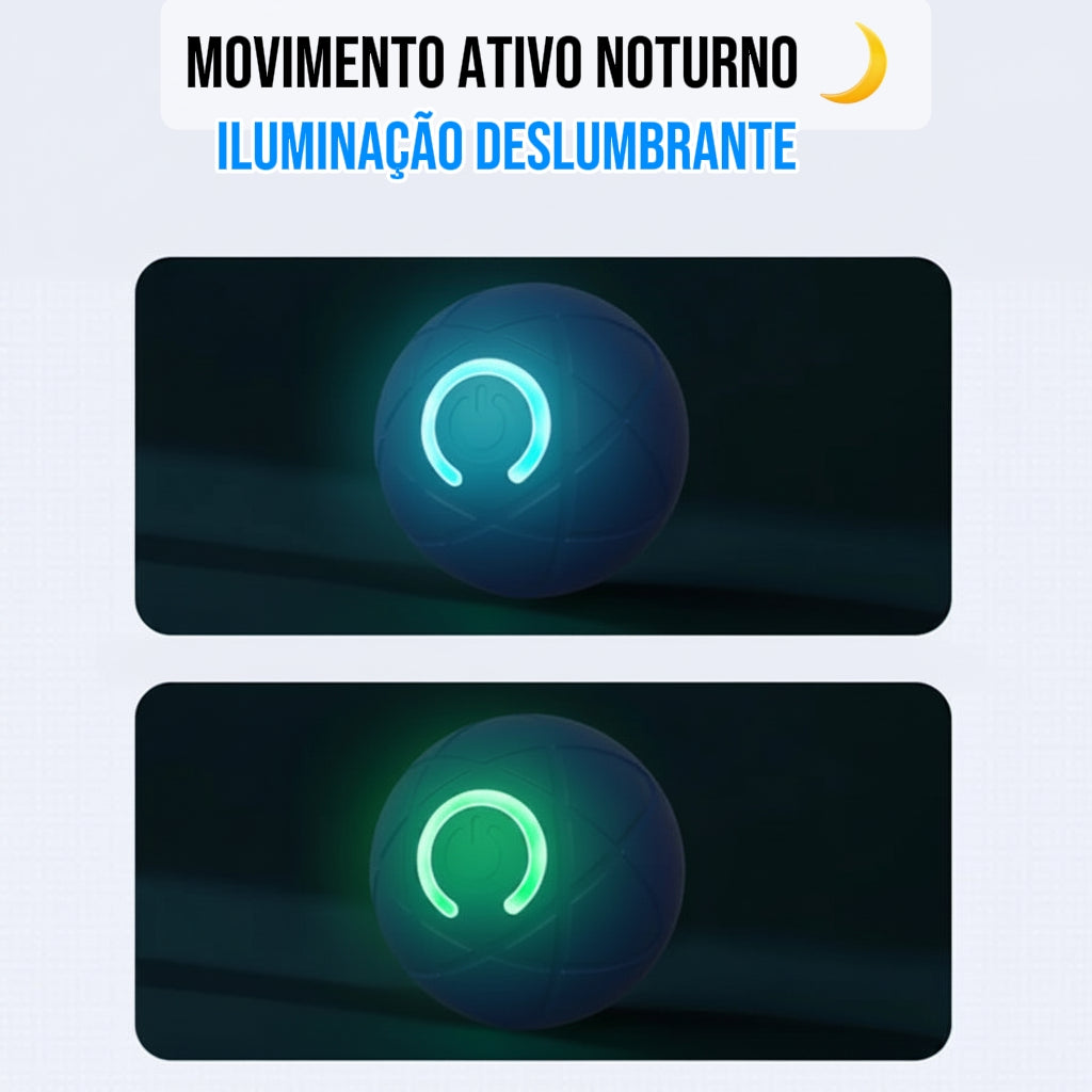 Bolinha Rolante Automática Recarregável para Cães e Gatos