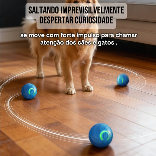 Bolinha Rolante Automática Recarregável para Cães e Gatos